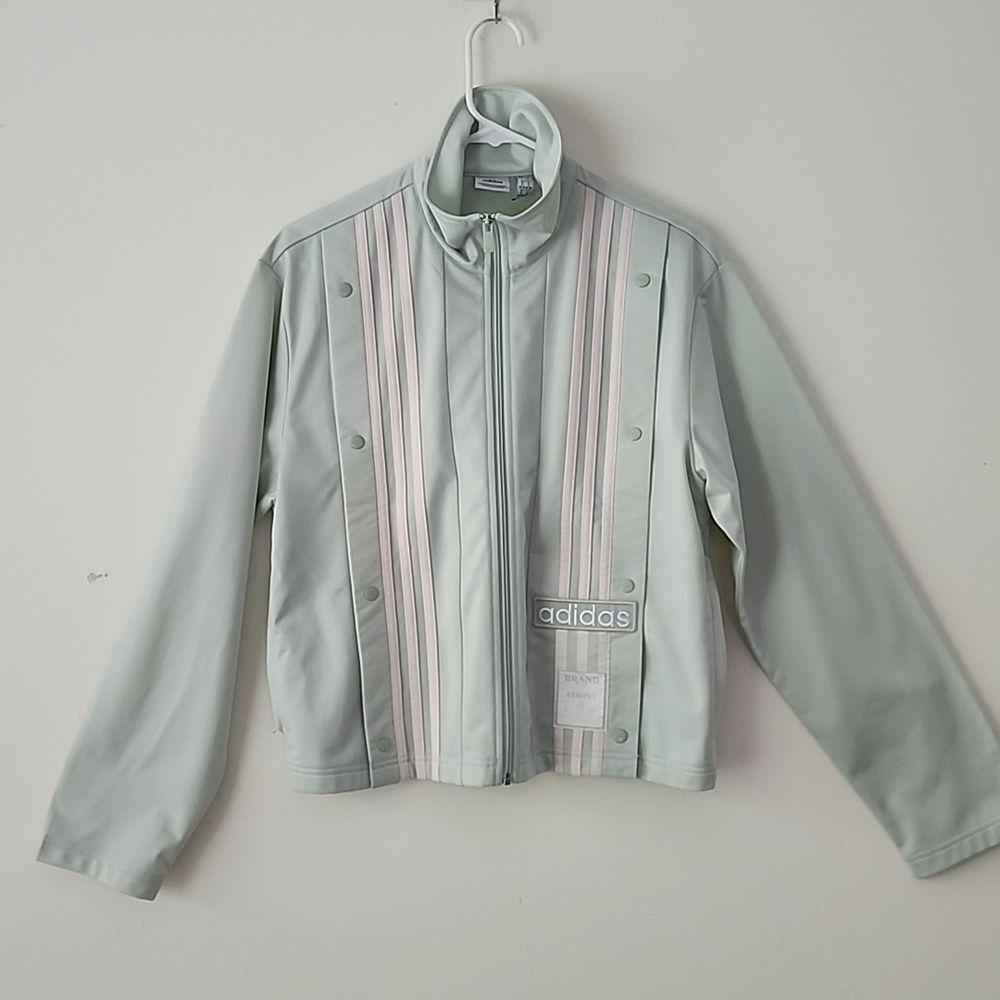 Adidas Originals Adibreak Neutral Court Track Jacket Mint Green Sage Small (27)